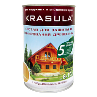 Защитно-декоративный состав «KRASULA®» для древесины (0,95л)