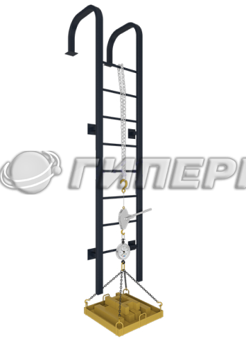 Испытание вертикальной лестницы (<20м/>20м)